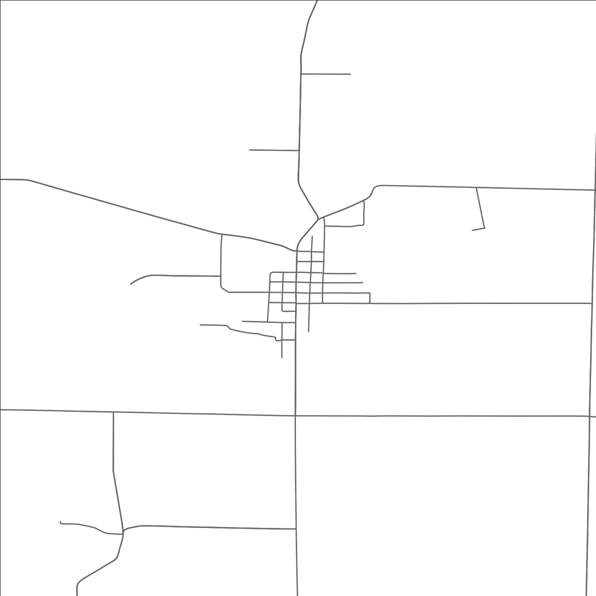 ROAD MAP OF MOUNT BLANCHARD, OHIO BY MAPBAKES