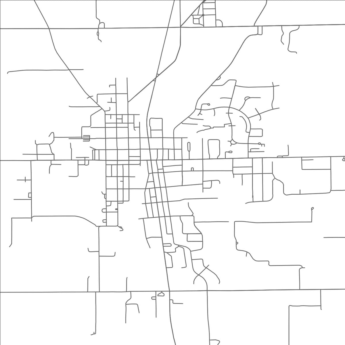 ROAD MAP OF NEW BREMEN, OHIO BY MAPBAKES