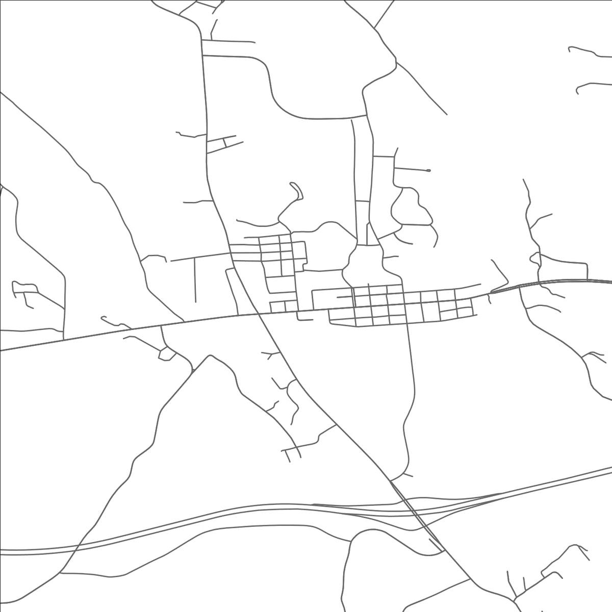 ROAD MAP OF NEW CONCORD, OHIO BY MAPBAKES