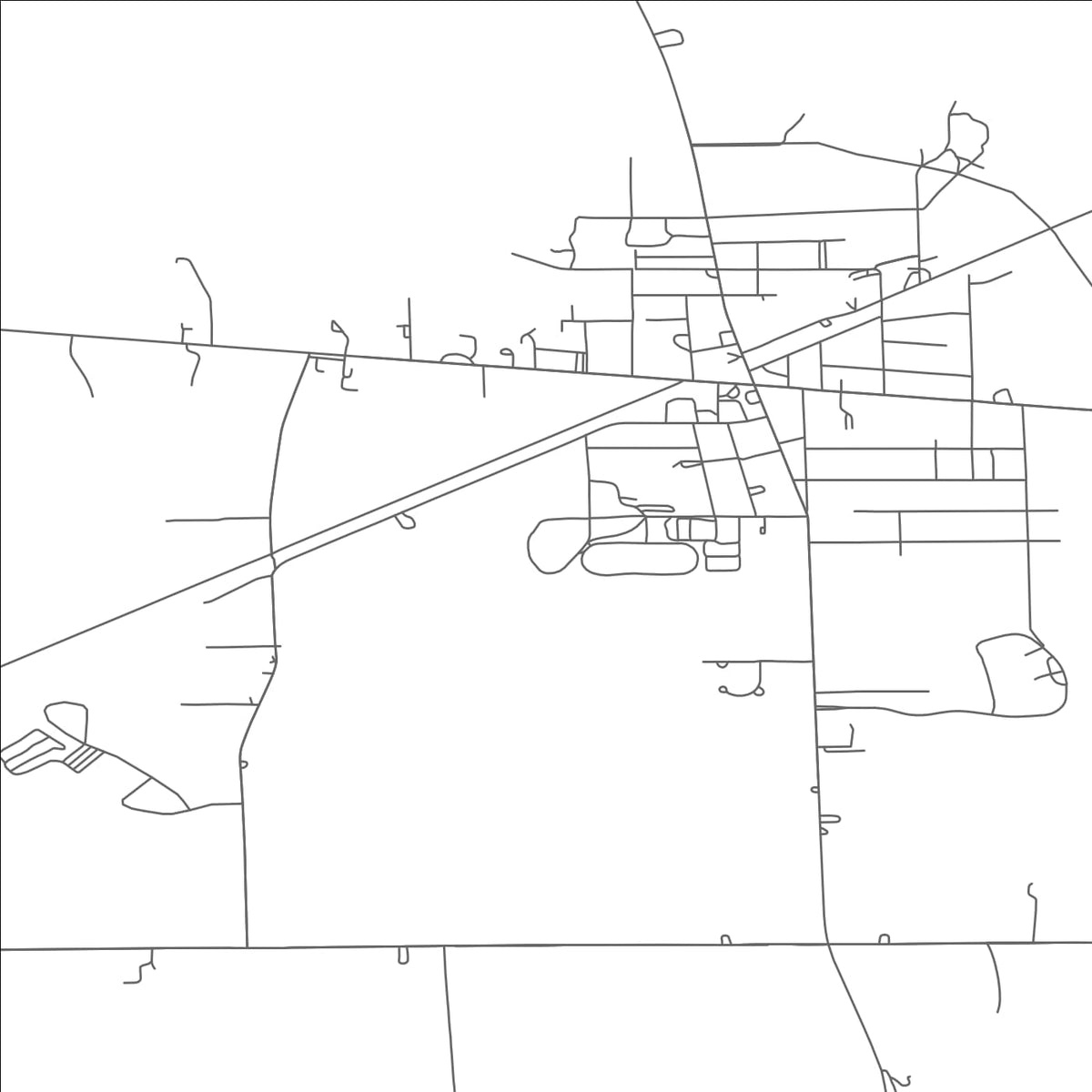 ROAD MAP OF NEW LONDON, OHIO BY MAPBAKES