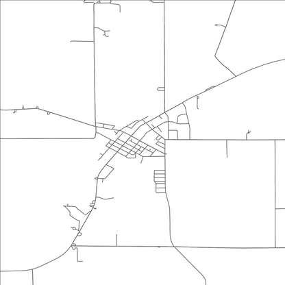 ROAD MAP OF NEW MADISON, OHIO BY MAPBAKES