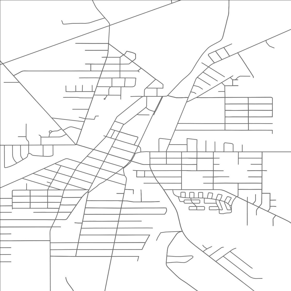 ROAD MAP OF NEWTON FALLS, OHIO BY MAPBAKES