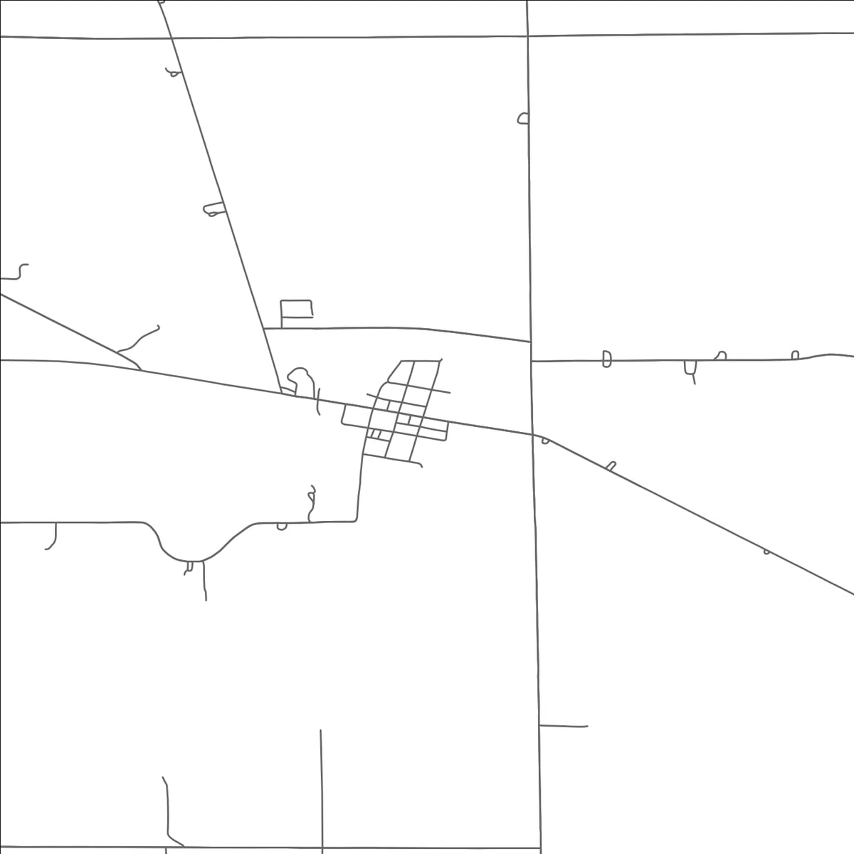 ROAD MAP OF NEY, OHIO BY MAPBAKES