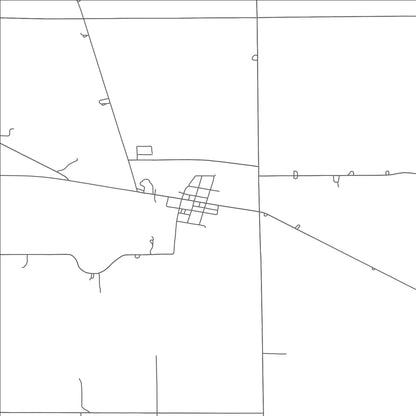 ROAD MAP OF NEY, OHIO BY MAPBAKES