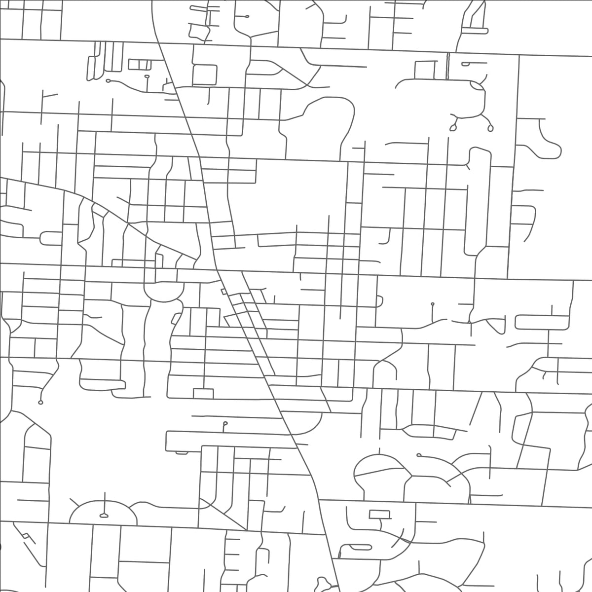 ROAD MAP OF NORTH CANTON, OHIO BY MAPBAKES