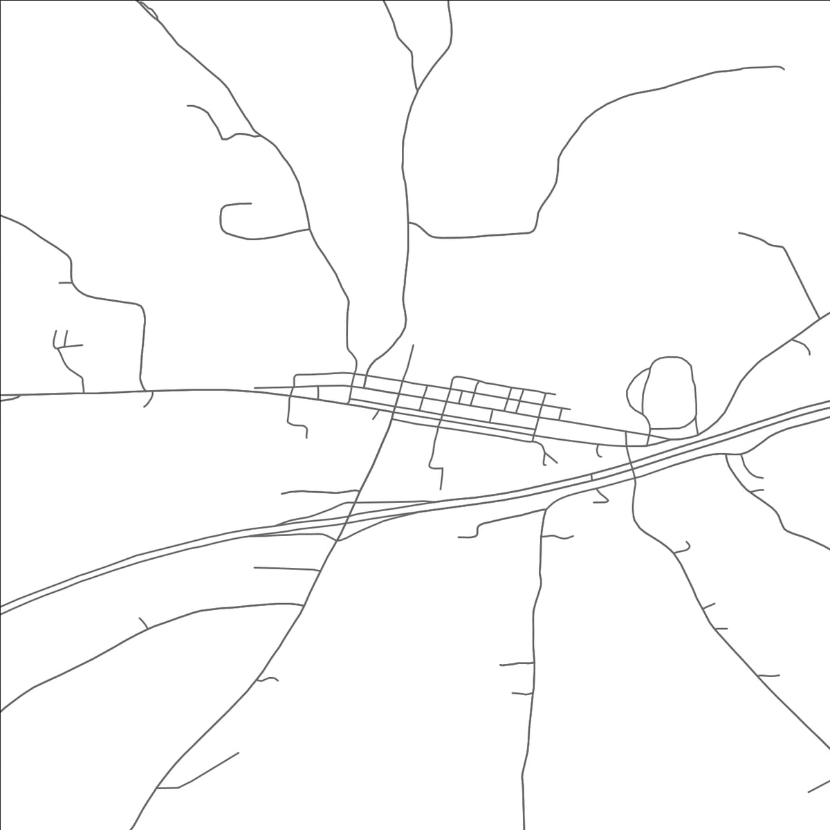 ROAD MAP OF OLD WASHINGTON, OHIO BY MAPBAKES