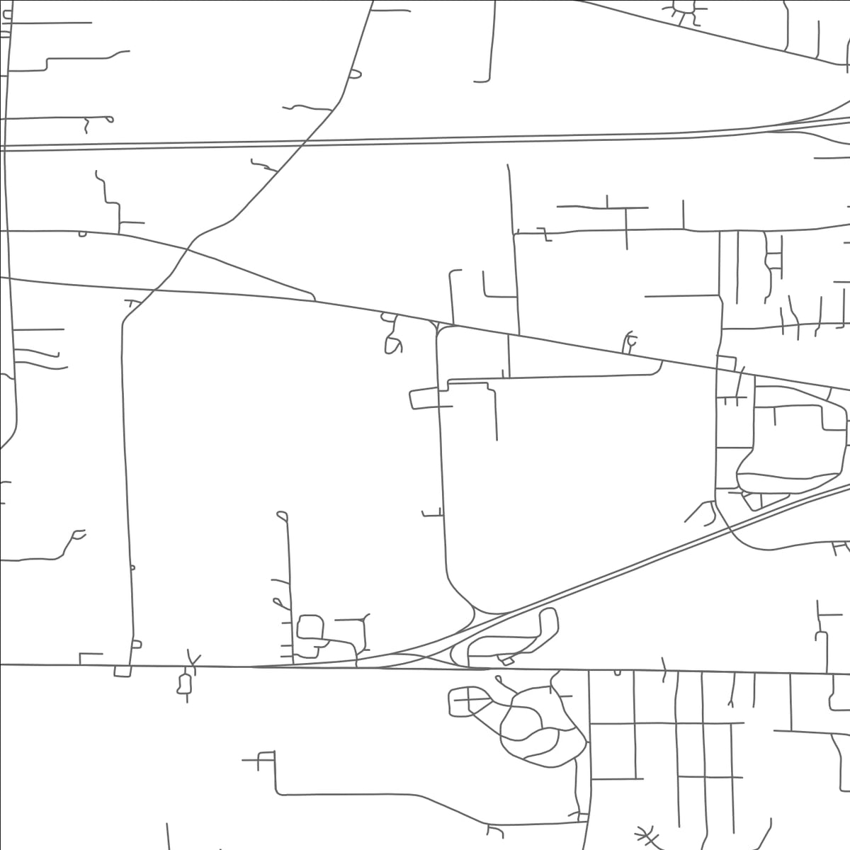 ROAD MAP OF ONTARIO, OHIO BY MAPBAKES