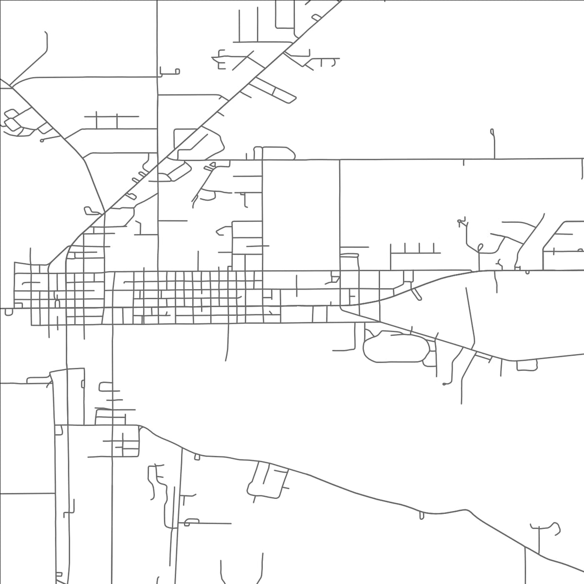 ROAD MAP OF OTTAWA, OHIO BY MAPBAKES