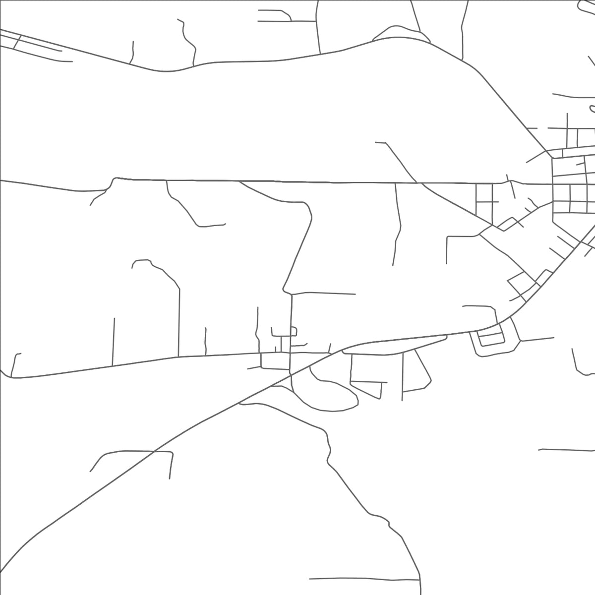 ROAD MAP OF PEKIN, OHIO BY MAPBAKES