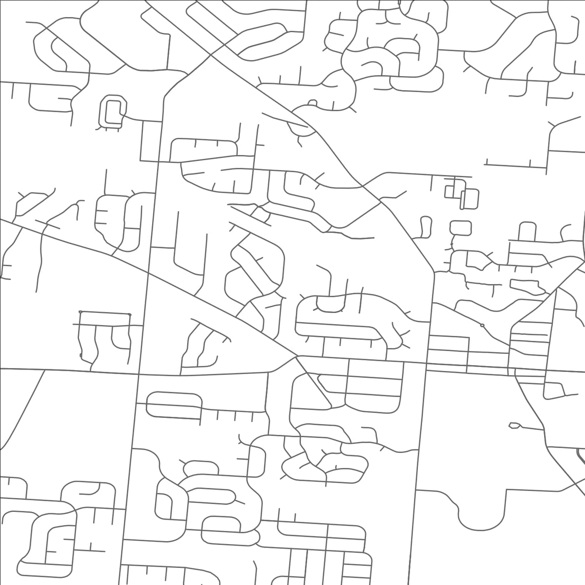 ROAD MAP OF PICKERINGTON, OHIO BY MAPBAKES