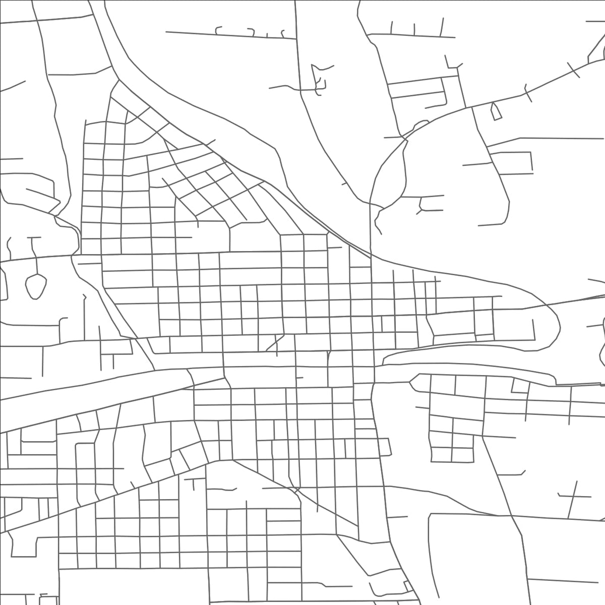 ROAD MAP OF PIQUA, OHIO BY MAPBAKES