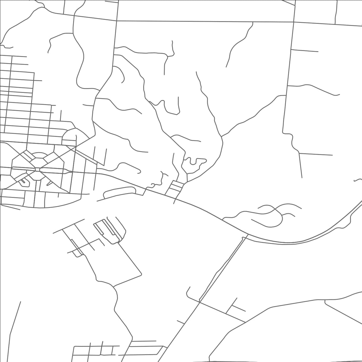 ROAD MAP OF PLAINVILLE, OHIO BY MAPBAKES