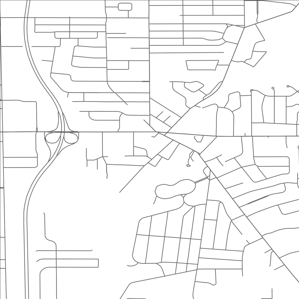ROAD MAP OF POLAND, OHIO BY MAPBAKES