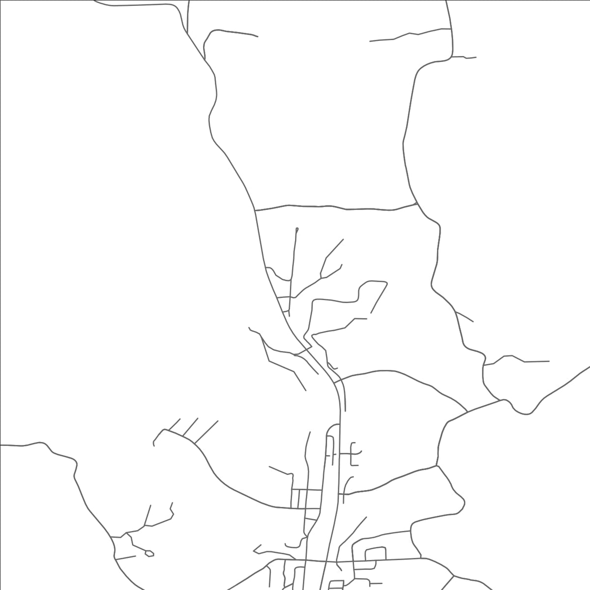 ROAD MAP OF RENDVILLE, OHIO BY MAPBAKES