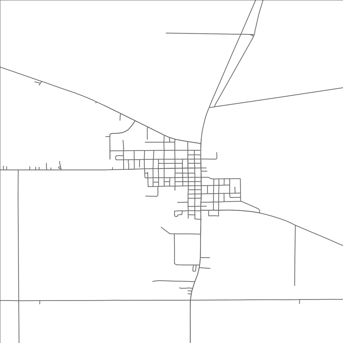ROAD MAP OF ROCKFORD, OHIO BY MAPBAKES
