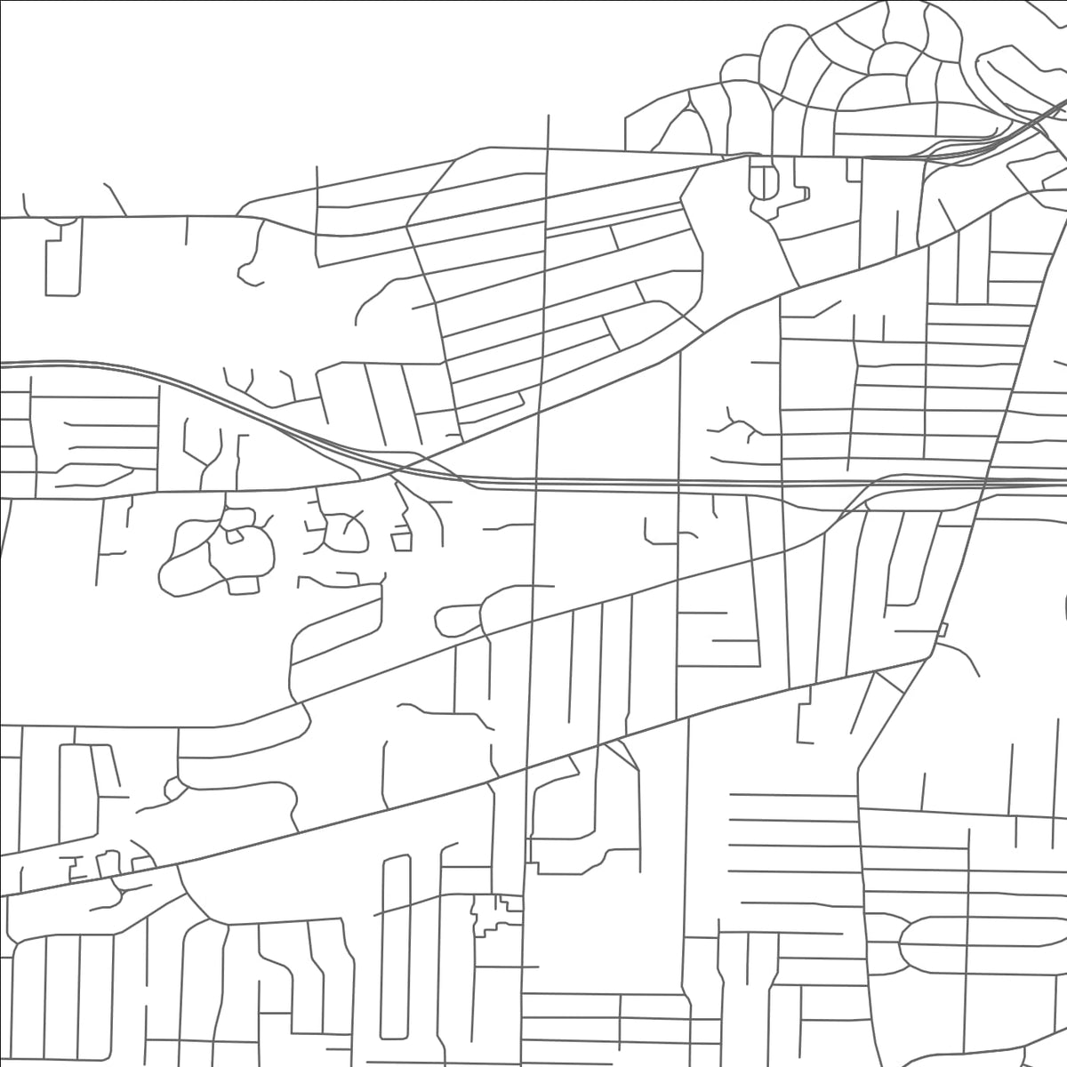 ROAD MAP OF ROCKY RIVER, OHIO BY MAPBAKES