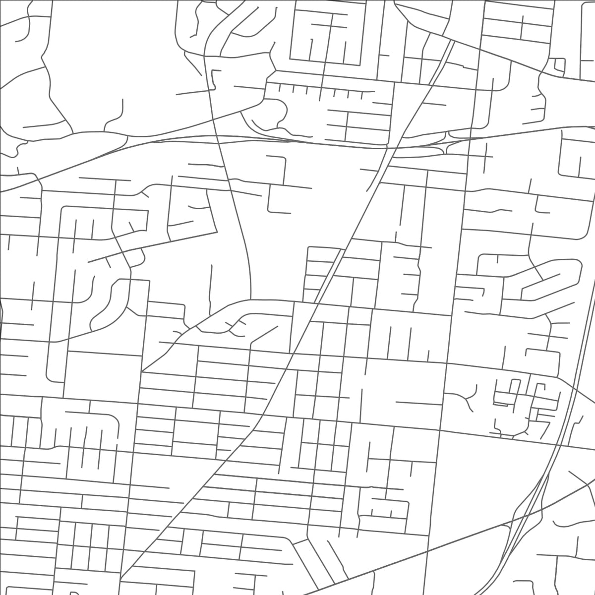ROAD MAP OF ROSSMOYNE, OHIO BY MAPBAKES