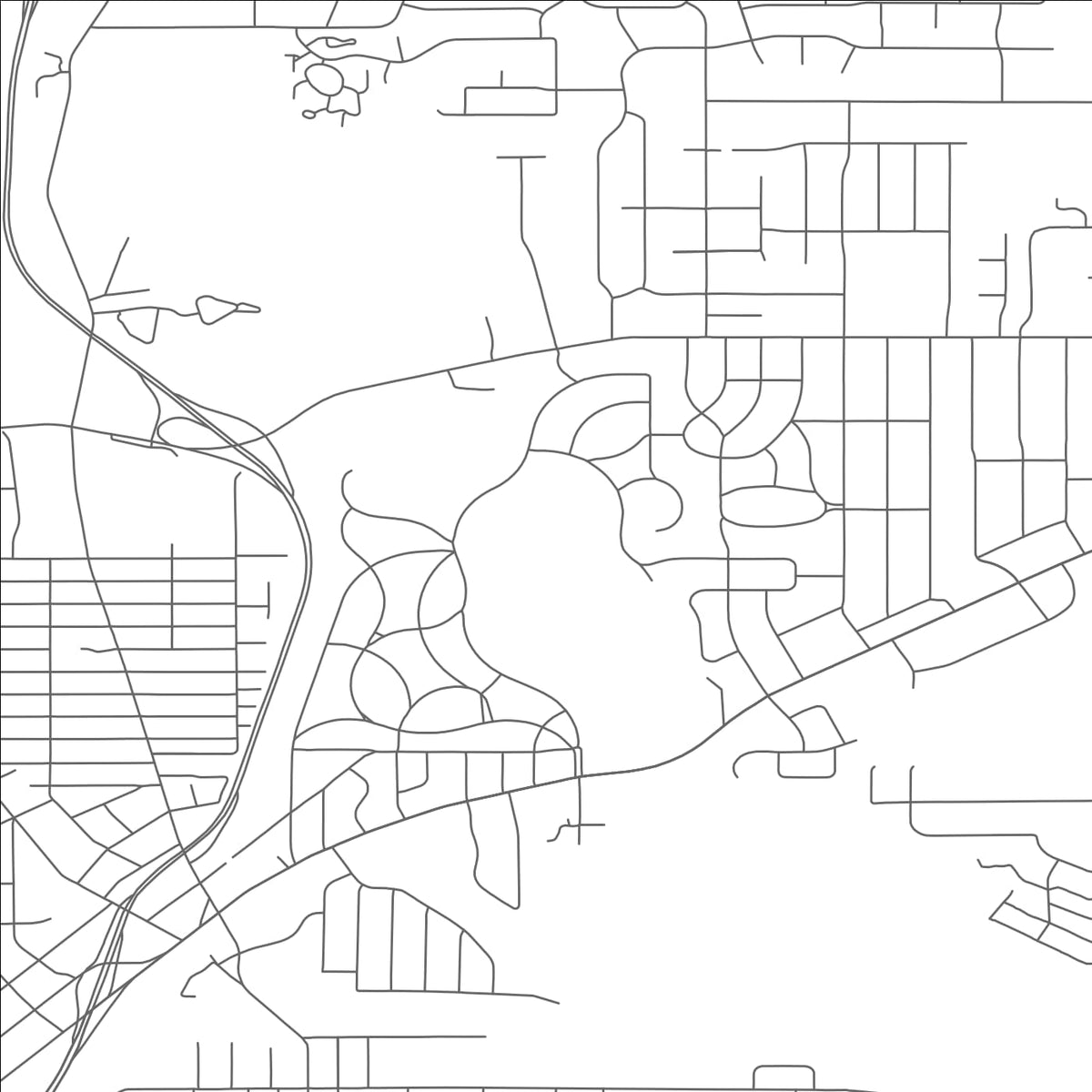 ROAD MAP OF SILVER LAKE, OHIO BY MAPBAKES