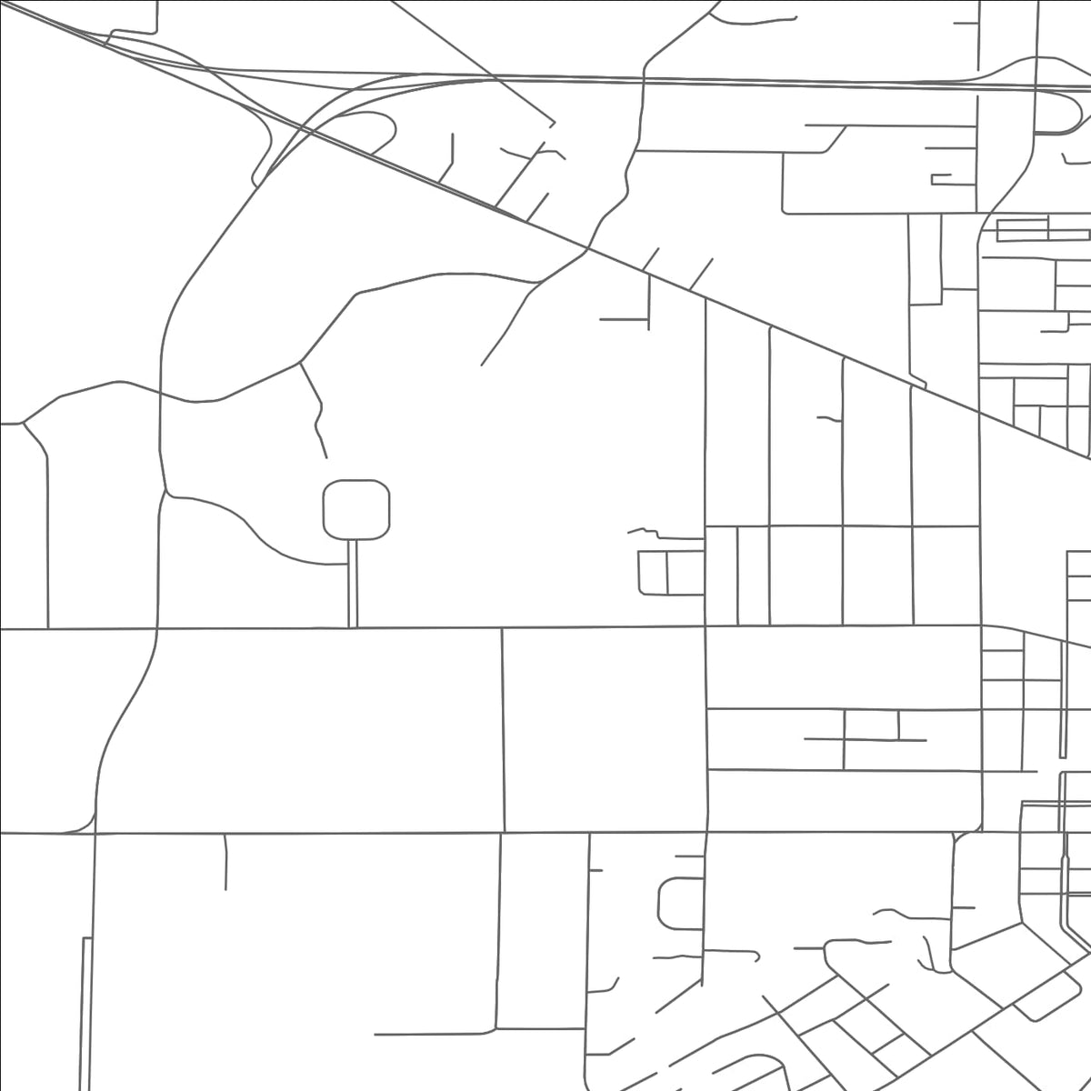 ROAD MAP OF STONY PRAIRIE, OHIO BY MAPBAKES