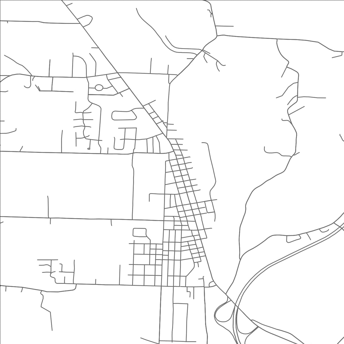 ROAD MAP OF STRASBURG, OHIO BY MAPBAKES