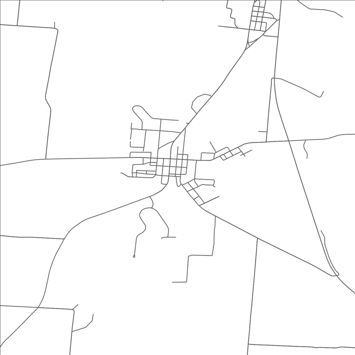 ROAD MAP OF THORNVILLE, OHIO BY MAPBAKES