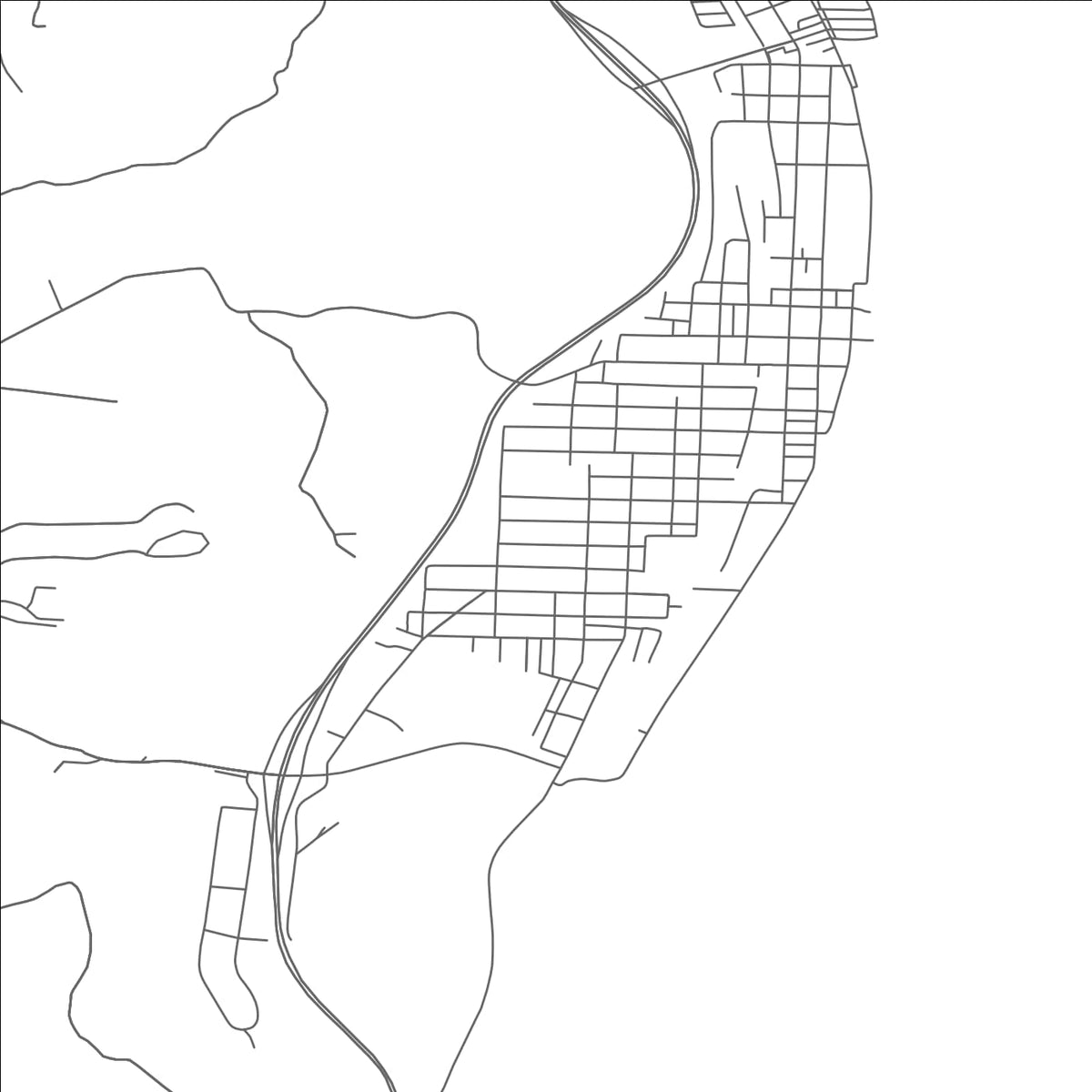 ROAD MAP OF TORONTO, OHIO BY MAPBAKES