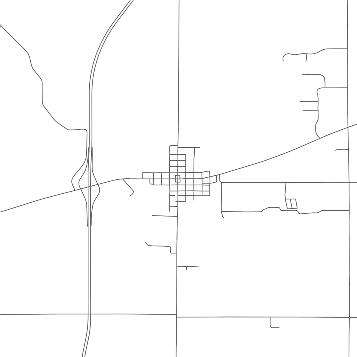 ROAD MAP OF VAN BUREN, OHIO BY MAPBAKES