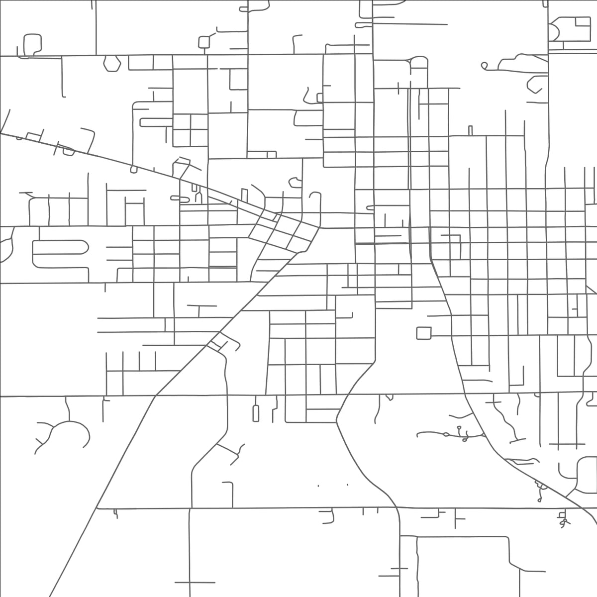 ROAD MAP OF VAN WERT, OHIO BY MAPBAKES