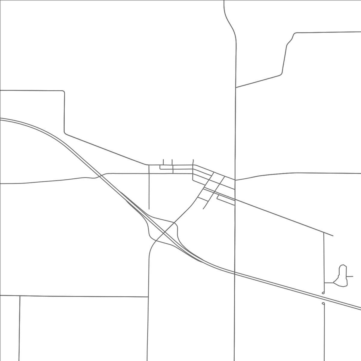 ROAD MAP OF VANLUE, OHIO BY MAPBAKES