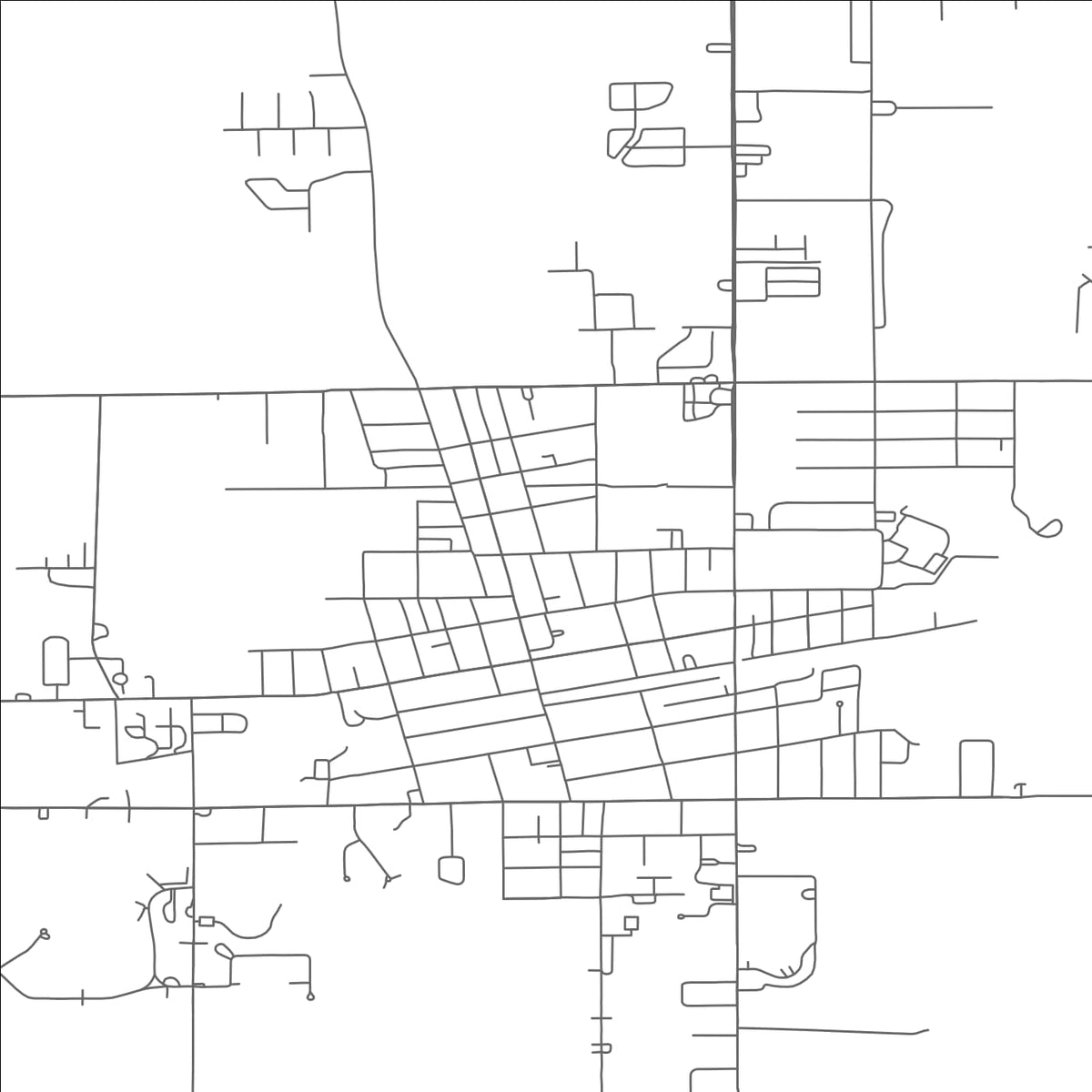 ROAD MAP OF WAUSEON, OHIO BY MAPBAKES