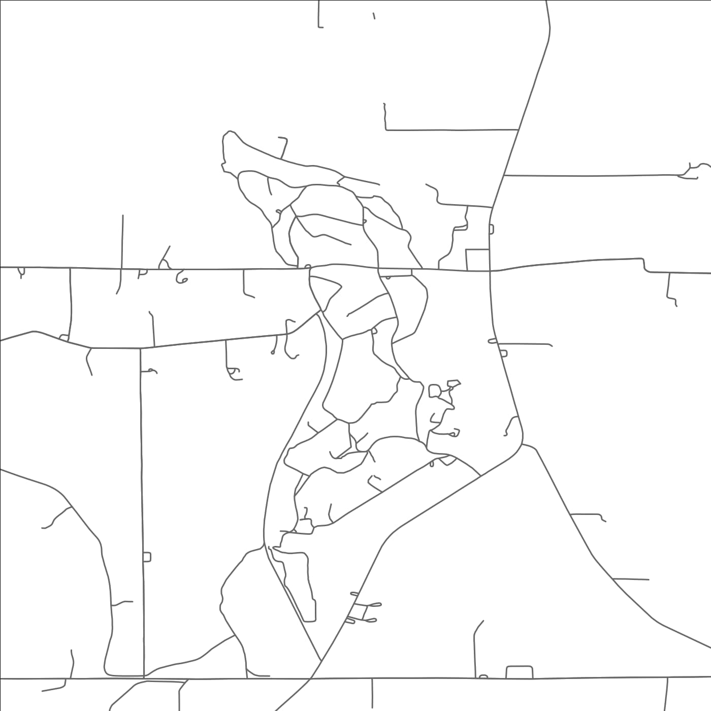 ROAD MAP OF WAYNE LAKES, OHIO BY MAPBAKES