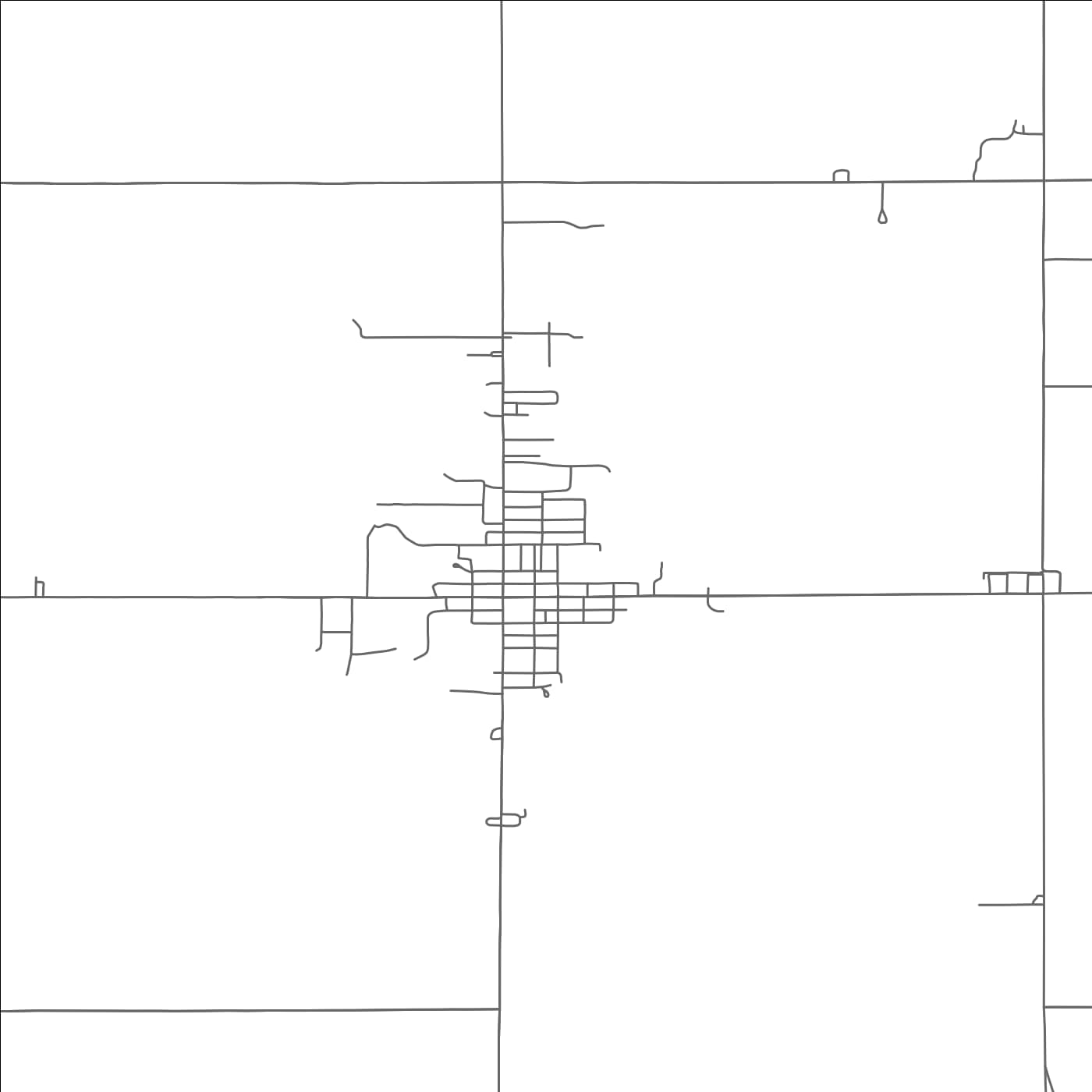 ROAD MAP OF WAYNESFIELD, OHIO BY MAPBAKES