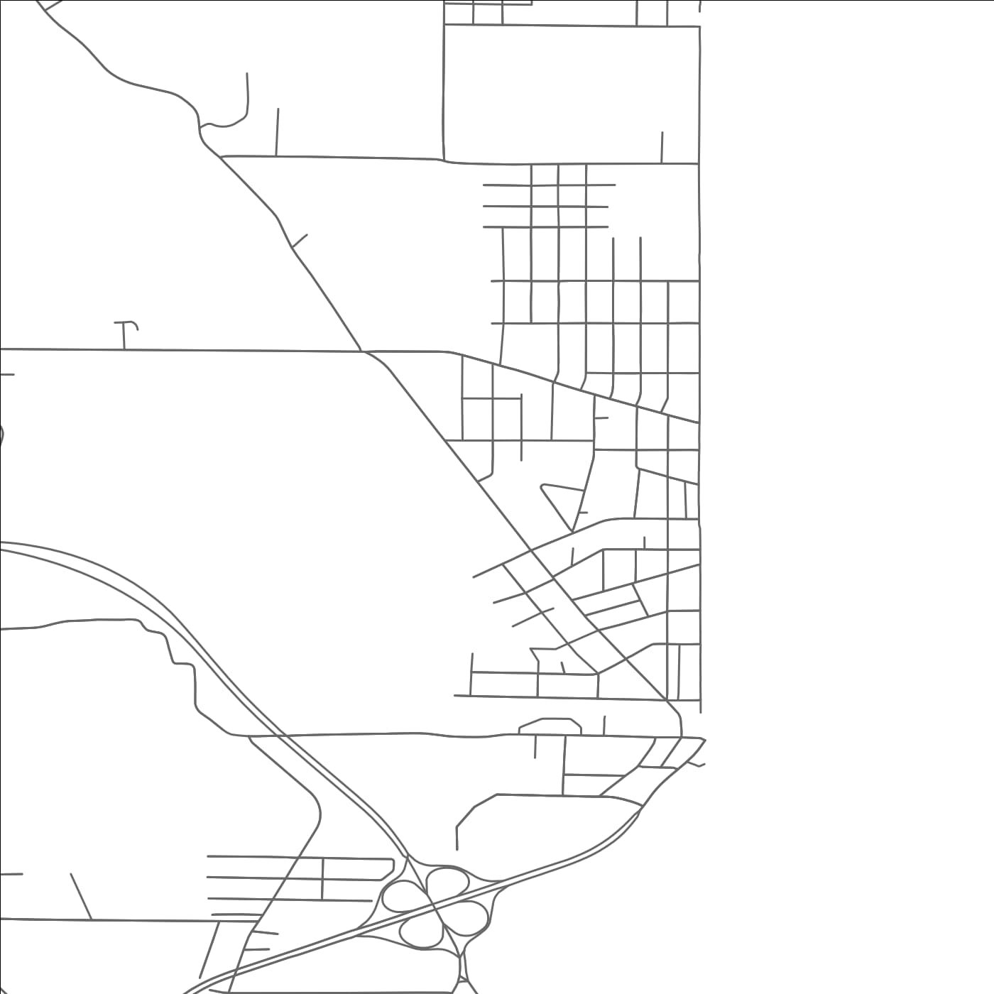 ROAD MAP OF WEST HILL, OHIO BY MAPBAKES