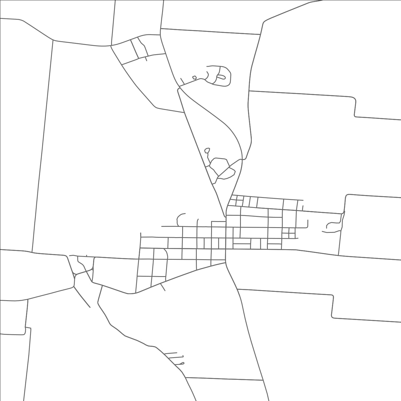 ROAD MAP OF WEST LIBERTY, OHIO BY MAPBAKES