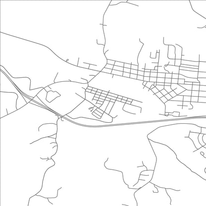 ROAD MAP OF WEST LOGAN, OHIO BY MAPBAKES