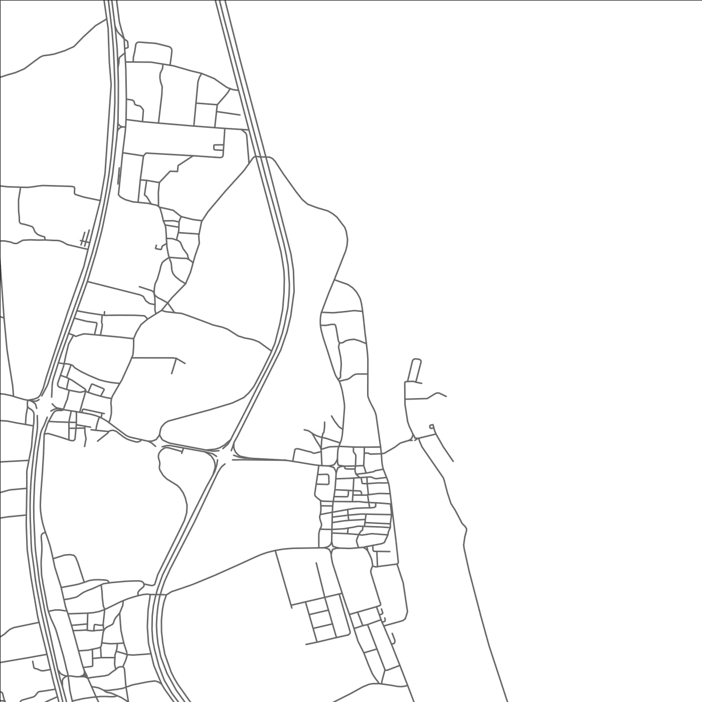 ROAD MAP OF SHINAS, OMAN BY MAPBAKES