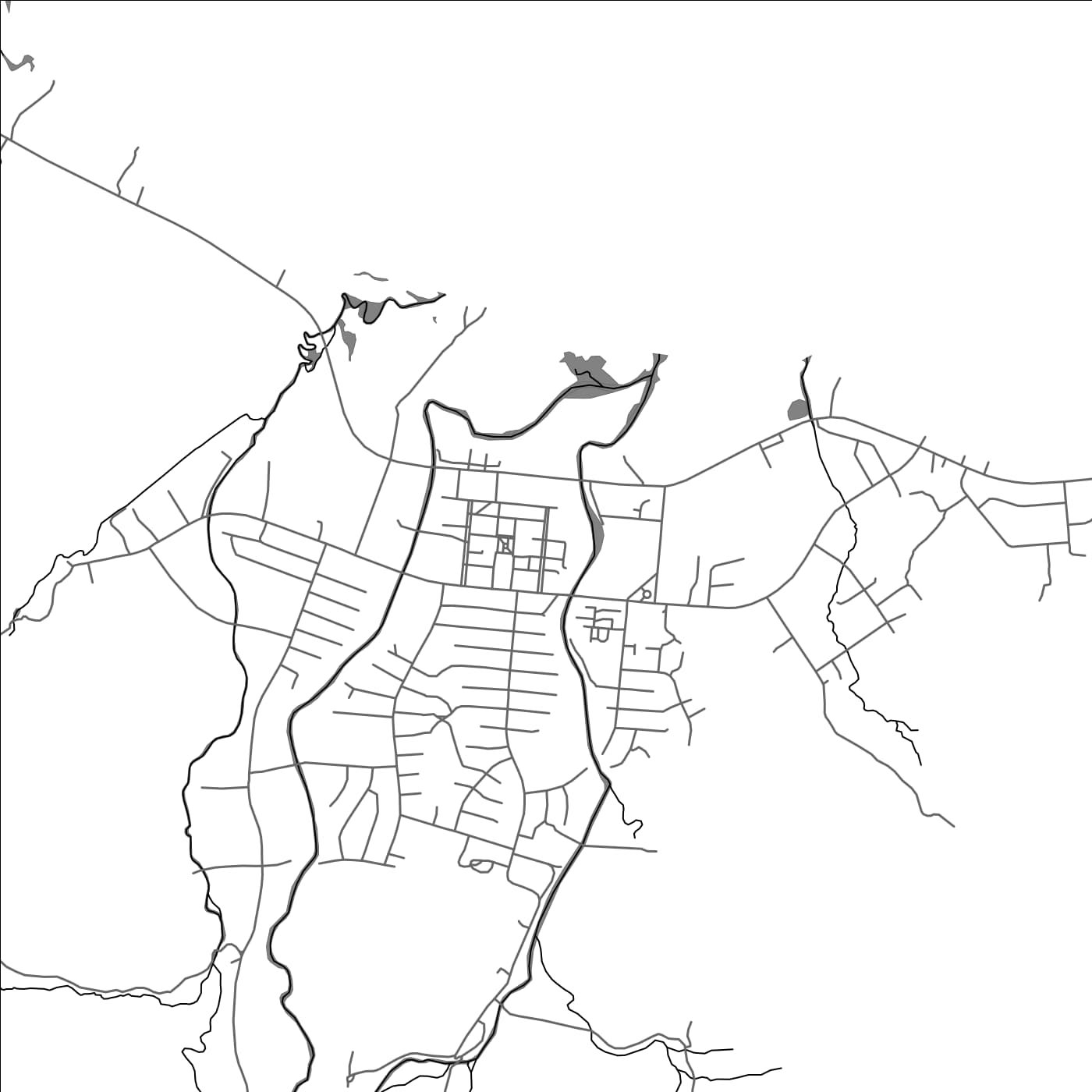 ROAD MAP OF ARAWA, PAPUA NEW GUINEA BY MAPBAKES