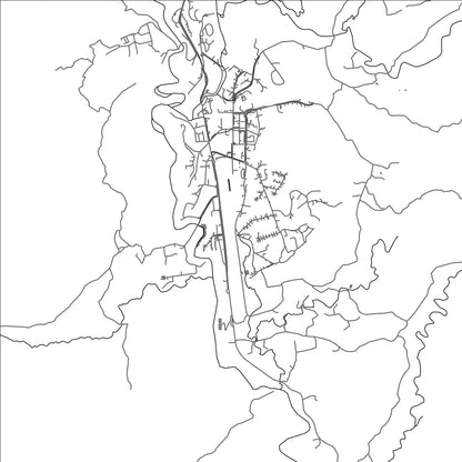 ROAD MAP OF MENDI, PAPUA NEW GUINEA BY MAPBAKES