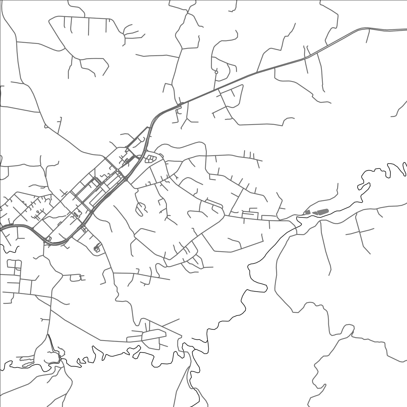 ROAD MAP OF MOUNT HAGEN, PAPUA NEW GUINEA BY MAPBAKES