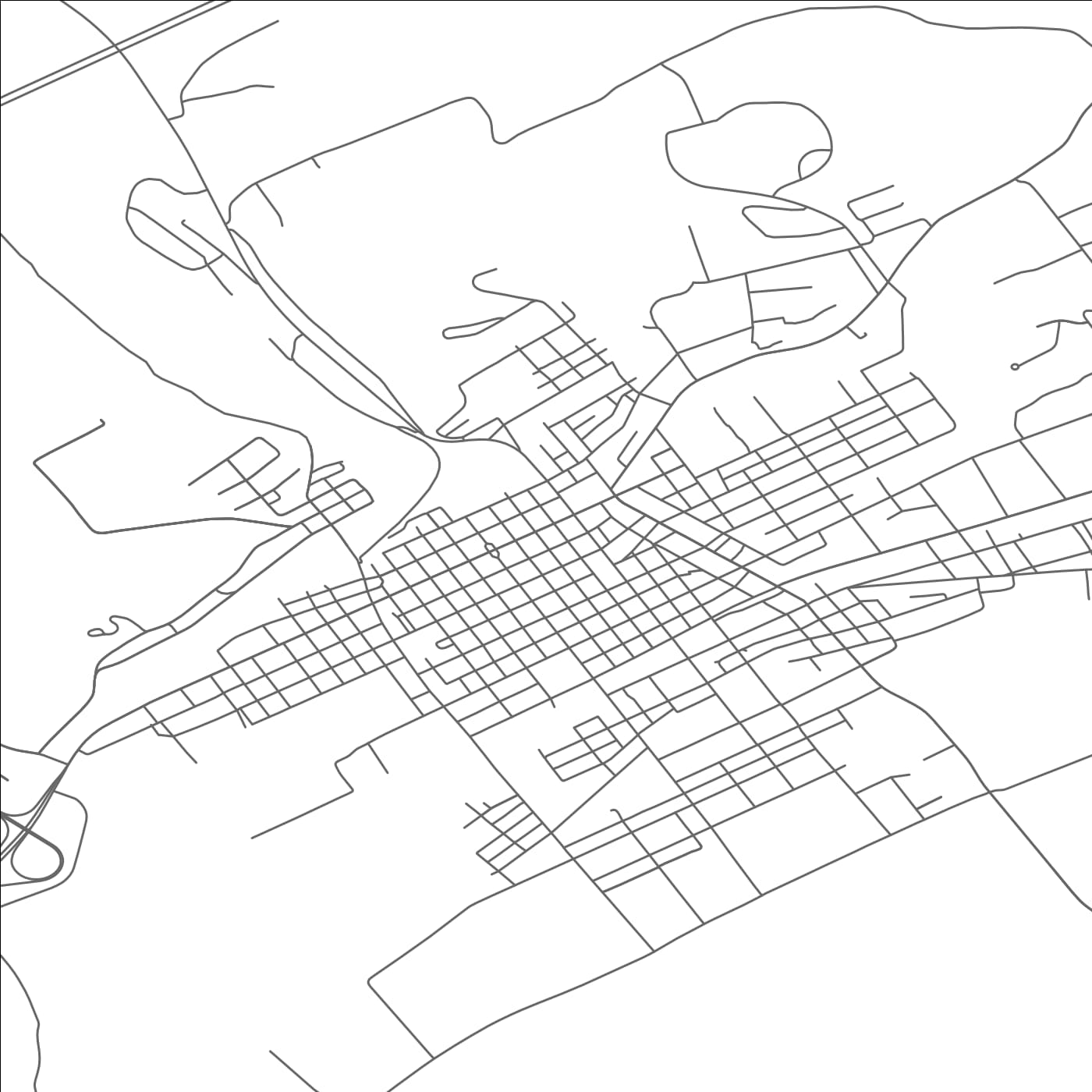 ROAD MAP OF BLOOMSBURG, PENNSYLVANIA BY MAPBAKES