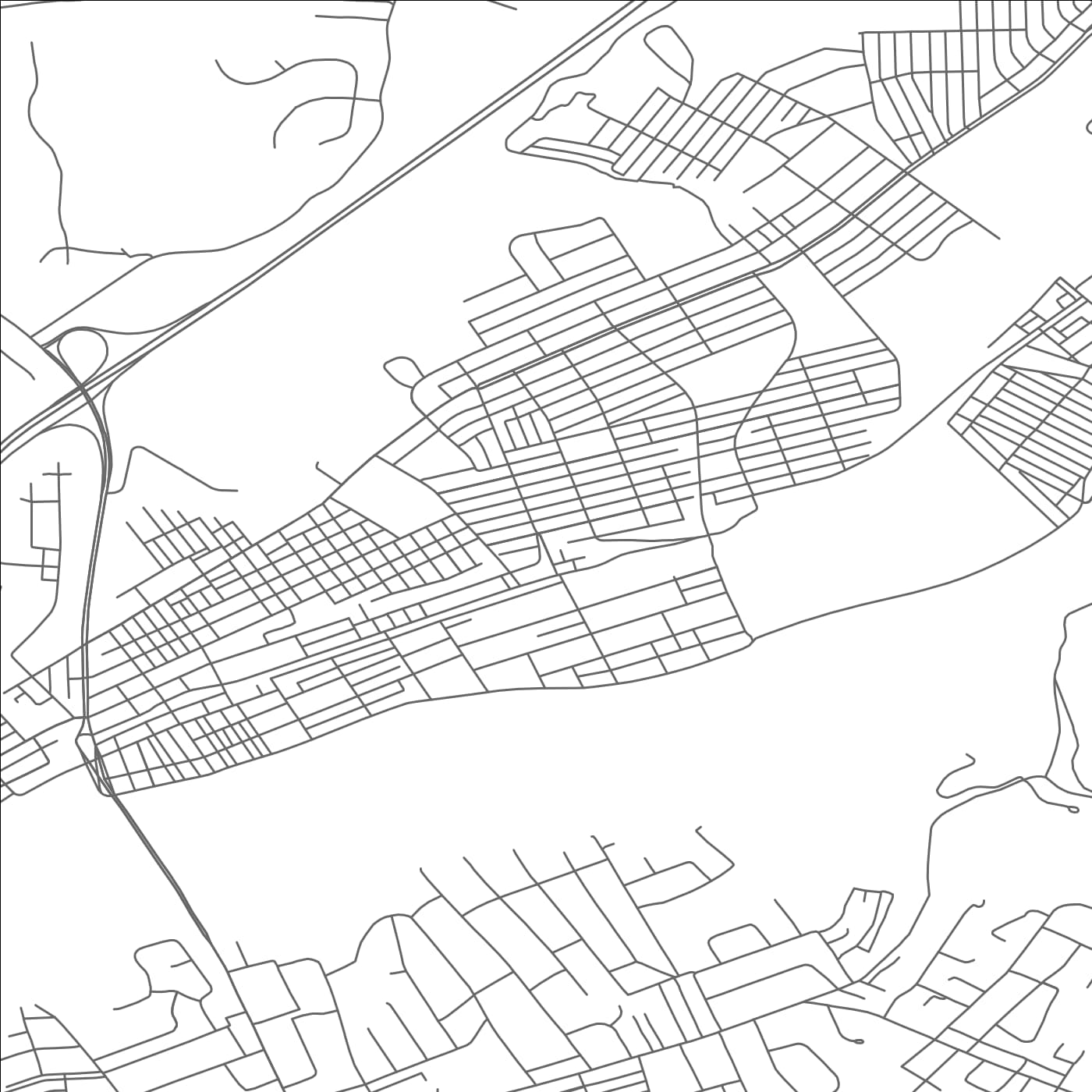 ROAD MAP OF BRACKENRIDGE, PENNSYLVANIA BY MAPBAKES