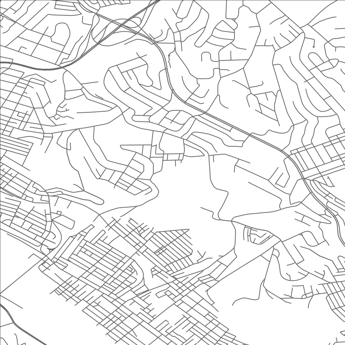 ROAD MAP OF BRADDOCK HILLS, PENNSYLVANIA BY MAPBAKES
