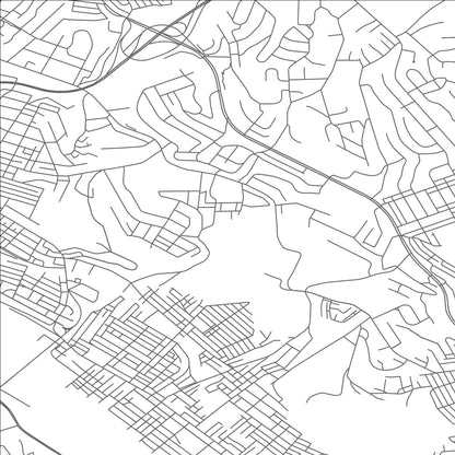 ROAD MAP OF BRADDOCK HILLS, PENNSYLVANIA BY MAPBAKES
