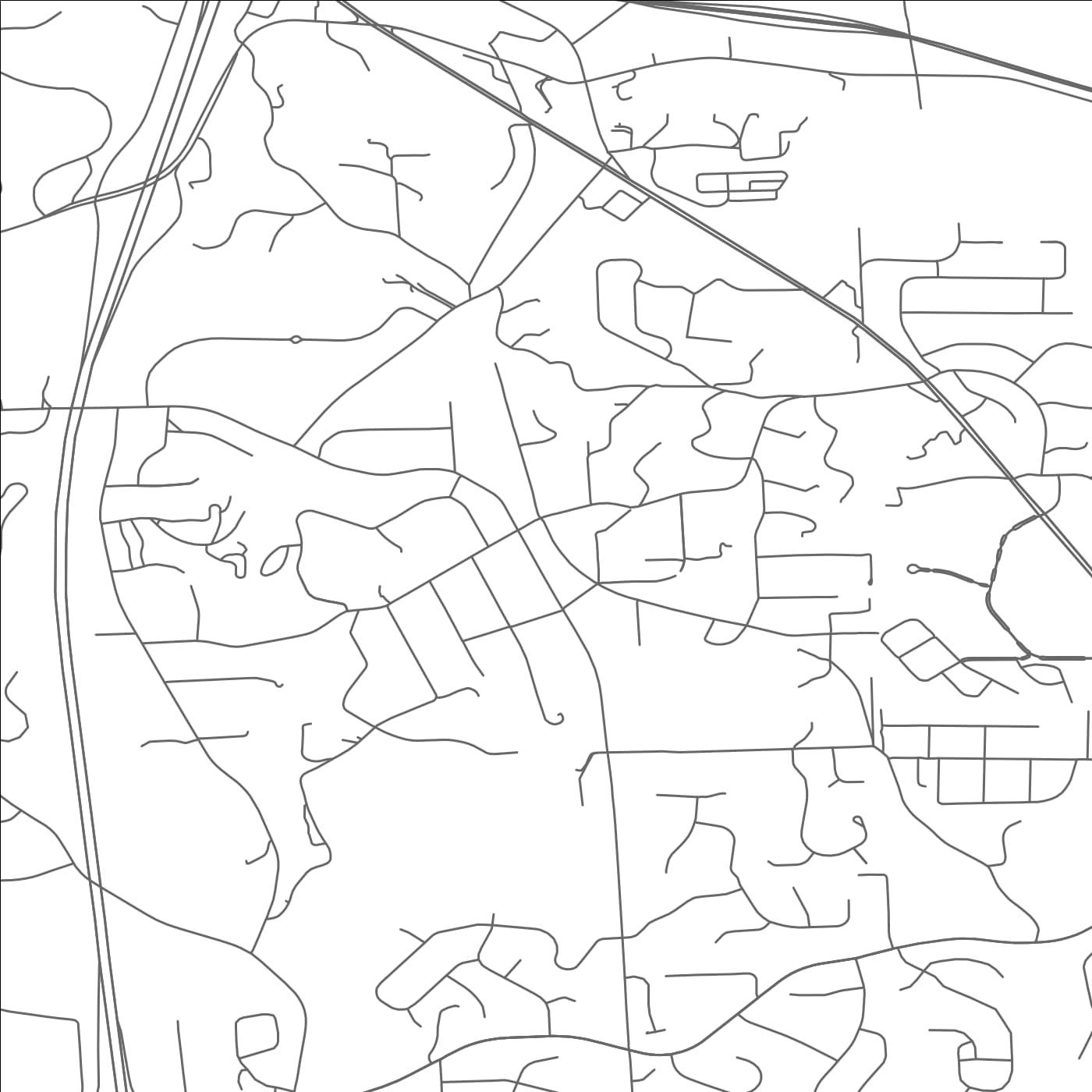 ROAD MAP OF BRADFORD WOODS, PENNSYLVANIA BY MAPBAKES