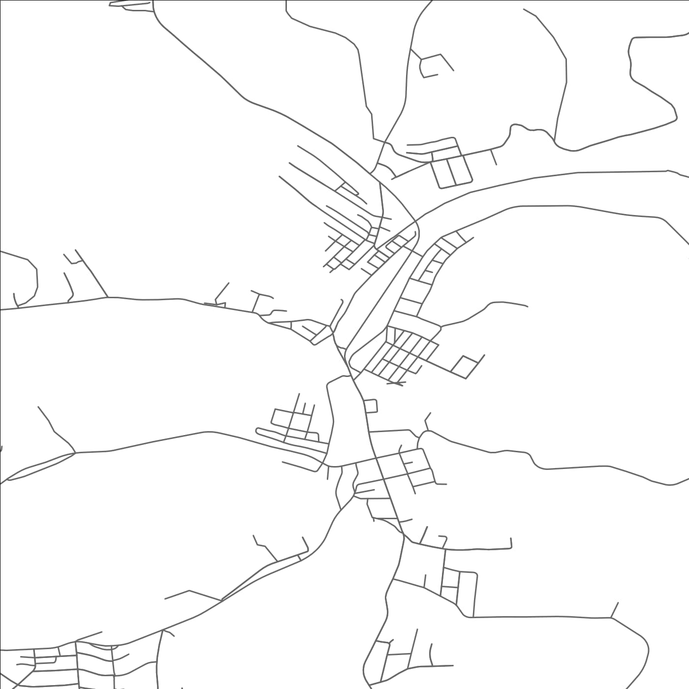 ROAD MAP OF BURGETTSTOWN, PENNSYLVANIA BY MAPBAKES