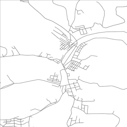 ROAD MAP OF BURGETTSTOWN, PENNSYLVANIA BY MAPBAKES