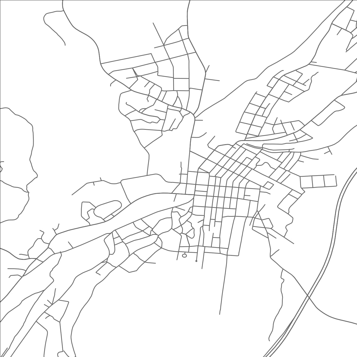 ROAD MAP OF CARBONDALE, PENNSYLVANIA BY MAPBAKES