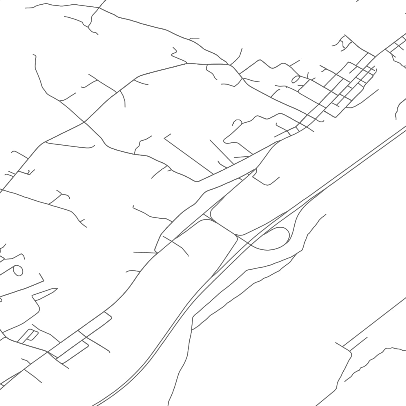 ROAD MAP OF CHARLOTTSVILLE, PENNSYLVANIA BY MAPBAKES