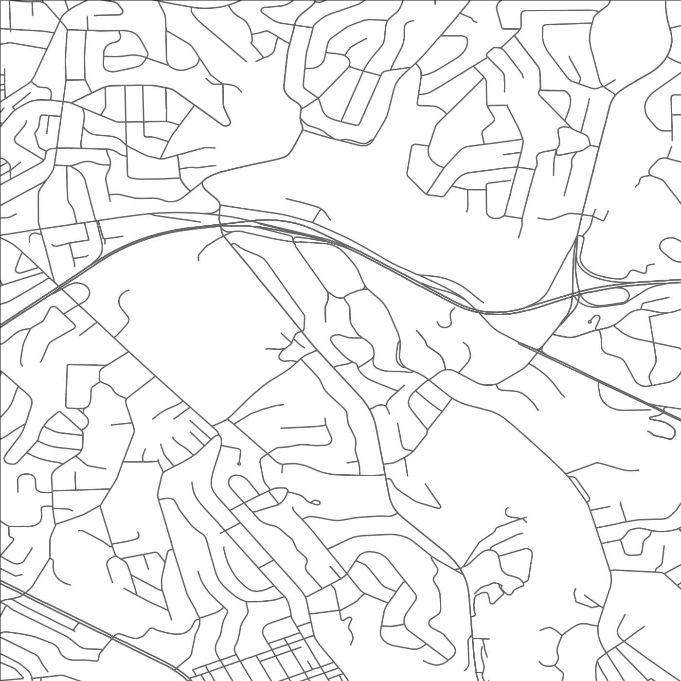 ROAD MAP OF CHURCHILL, PENNSYLVANIA BY MAPBAKES