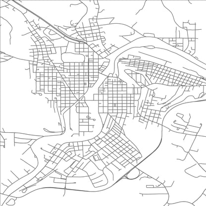 ROAD MAP OF CLEARFIELD, PENNSYLVANIA BY MAPBAKES